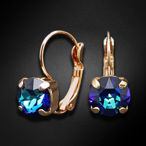 Earrings "Splendor II (Bermuda Blue)" with Swarovski™ crystals